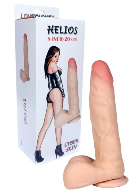 Realistyczne dildo 23 cm, miękka cyber skóra, elastyczne, z przyssawką