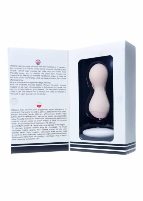 Kulki-Vibrating Silicone Kegel Balls USB 10 Function / Remote control -Flesh B - Series Magic