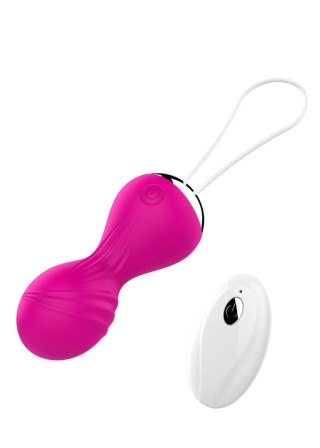 Kulki-Vibrating Silicone Kegel Balls USB 10 Function / Remote control -Pink B - Series Magic