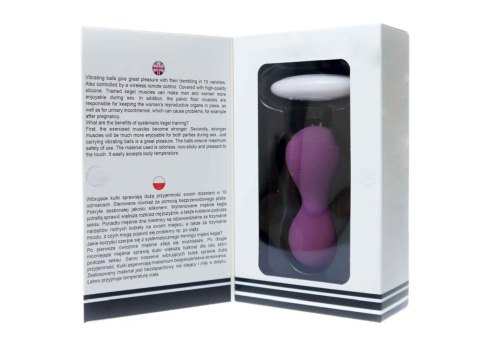 Kulki-Vibrating Silicone Kegel Balls USB 10 Function / Remote control -Purple B - Series Magic