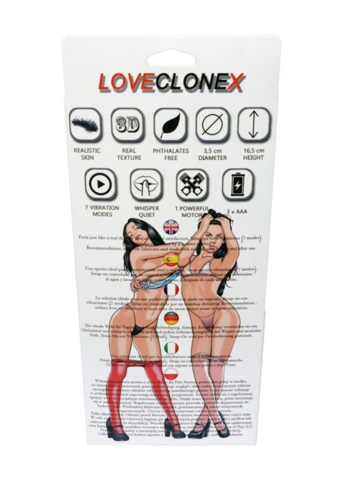 Proteza-ATENA Strap On-LOVECLONEX 6,5"-vibration B - Series Real