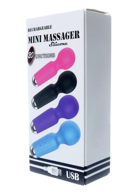 Stymulator-Rechargeable Mini Masager USB 20 Functions - Purple B - Series Magic