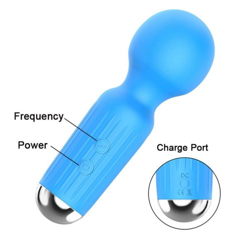 Stymulator-Rechargeable Mini Masager USB 20 Functions - Blue B - Series Magic