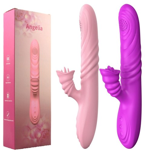 Wibrator-Angelia, USB 3 functions of thrusting / 20 vibrations Purple B - Series Lyla