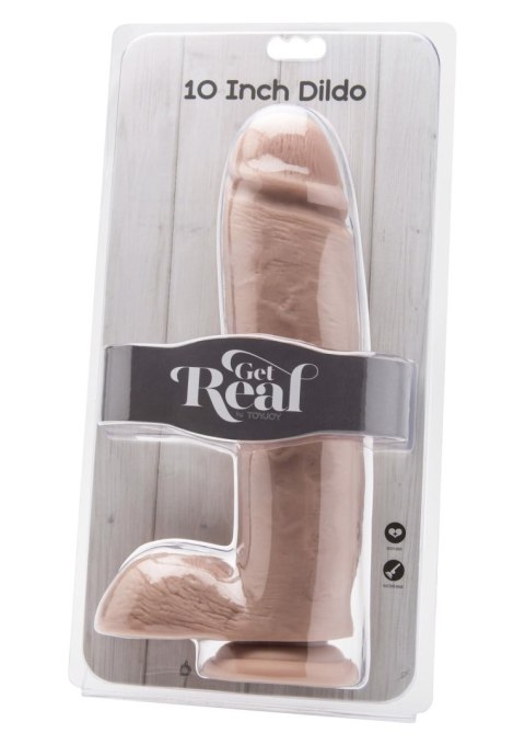 Dildo 10 inch with Balls Light skin tone ToyJoy