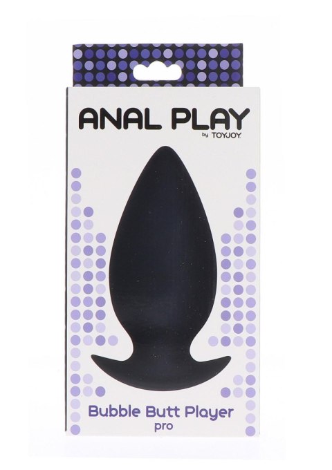 Czarny korek analny Bubble Butt Player Pro - ToyJoy