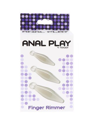 Zestaw przezroczystych korków analnych Finger Rimmer - ToyJoy