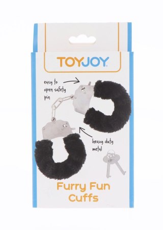 Kajdanki czarne z futerkiem - ToyJoy