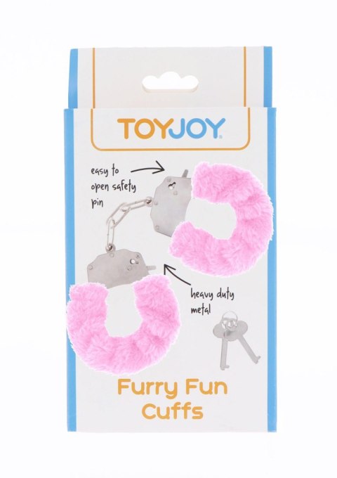 Kajdanki różowe z futerkiem - ToyJoy