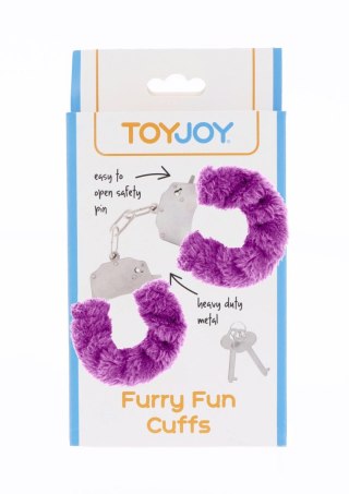 Kajdanki fioletowe z futerkiem - ToyJoy