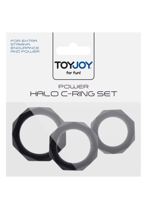 Halo C-Ring Set zestaw 3 x pierścień erekcyjny na penisa czarny - ToyJoy