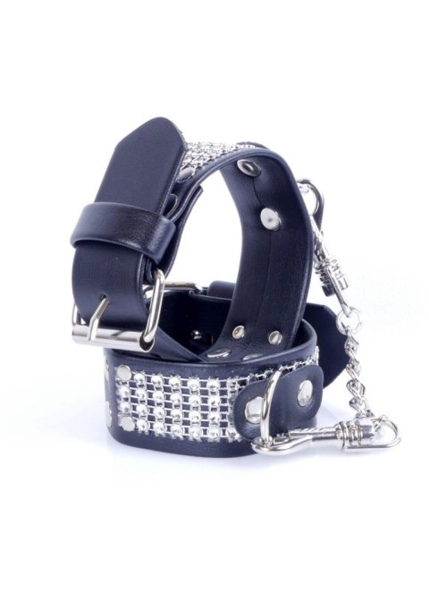 Fetish B - Series Handcuffs with cristals 3 cm Silver Fetish B - Series