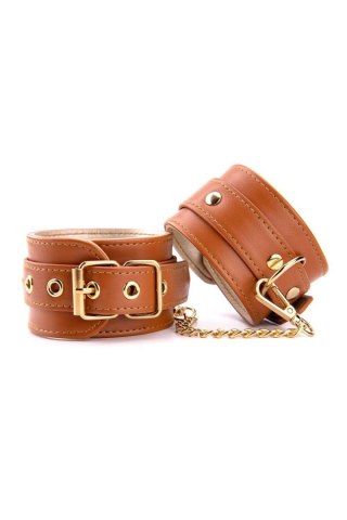 BLAZE ELITE ANKLE CUFFS COGNAC VEGAN LEATHER Dream Toys