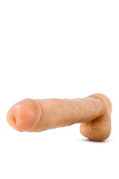 Dildo realistyczne 35,5 cm z przyssawką – elastyczne, żyłkowane, PVC