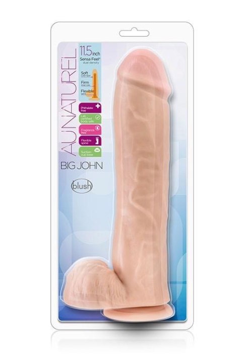 Dildo realistyczne AU NATUREL BIG JOHN 11.5 cali - Blush