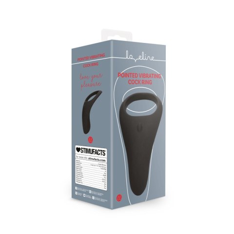 Pointed Vibrating Cock Ring - Licorice Black Loveline