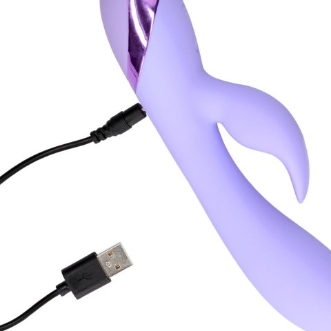 Smooth Silicone Rabbit Vibrator - Digital Lavender Loveline