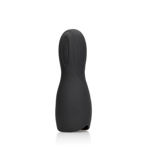 Vibrating Masturbator Sleeve - Licorice Black Loveline