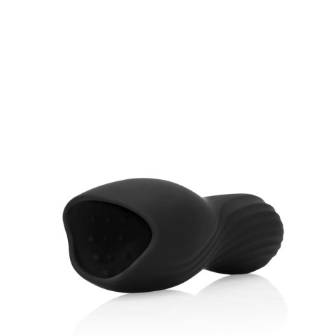 Vibrating Masturbator Sleeve - Licorice Black Loveline