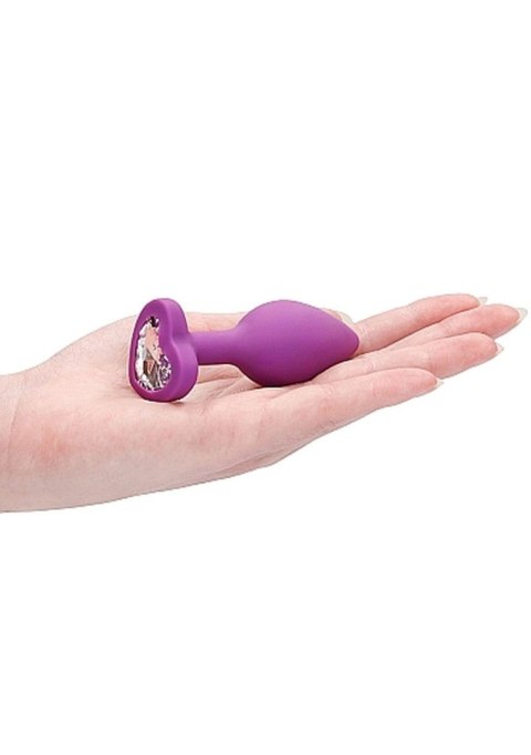 Diamond Heart Butt Plug - Regular - Purple Ouch!