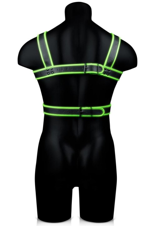 Body harness, świecący w ciemności, regulowany, BDSM, L/XL