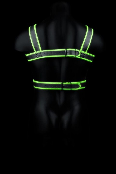 Body harness, świecący w ciemności, regulowany, BDSM, L/XL