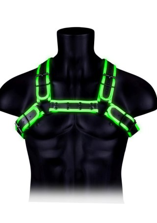 Męski harness, świecący w ciemności, regulowany, BDSM, S/M