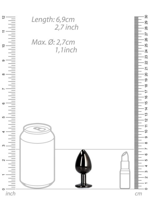 Metalowy korek analny z kryształkiem Small - Ouch!