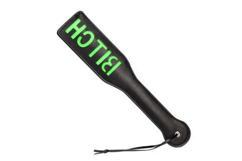 'Bitch'' Paddle - Glow in the Dark - Black/Neon Green Ouch!