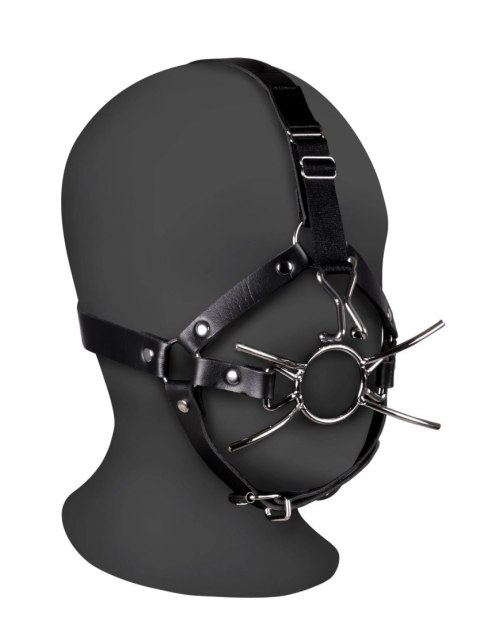 Head Harness with Spider Gag and Nose Hooks - Black Ouch!