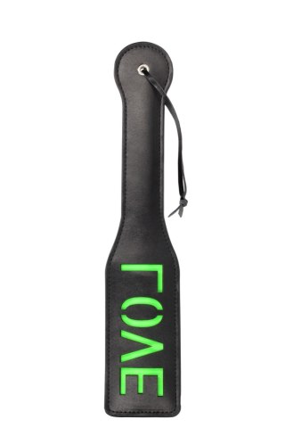 'Love'' Paddle - Glow in the Dark - Black/Neon Green Ouch!