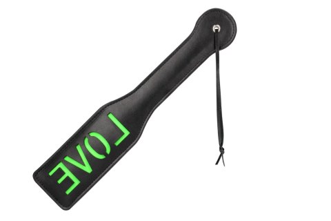 'Love'' Paddle - Glow in the Dark - Black/Neon Green Ouch!