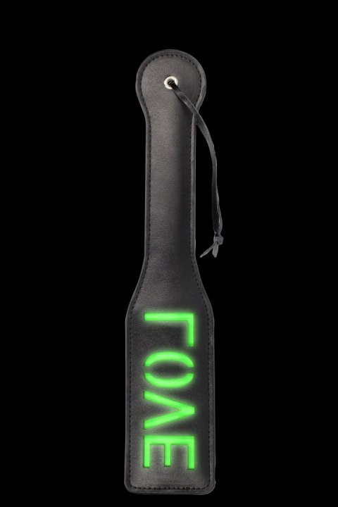 'Love'' Paddle - Glow in the Dark - Black/Neon Green Ouch!