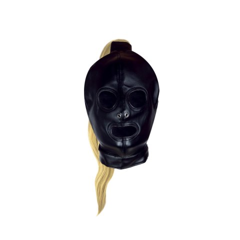 Mask with Blonde Ponytail - Black Ouch!