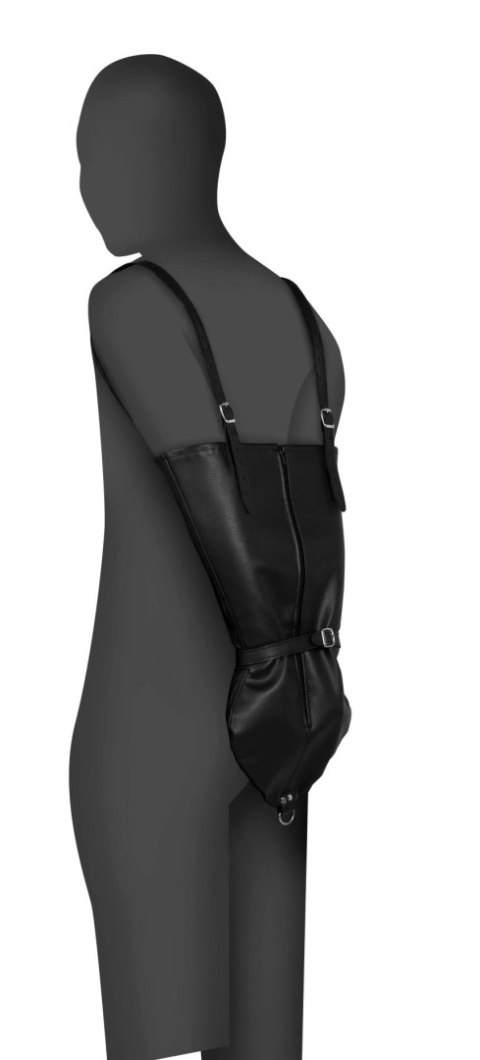 Zip-up Full Sleeve Arm Restraint - Black Ouch!