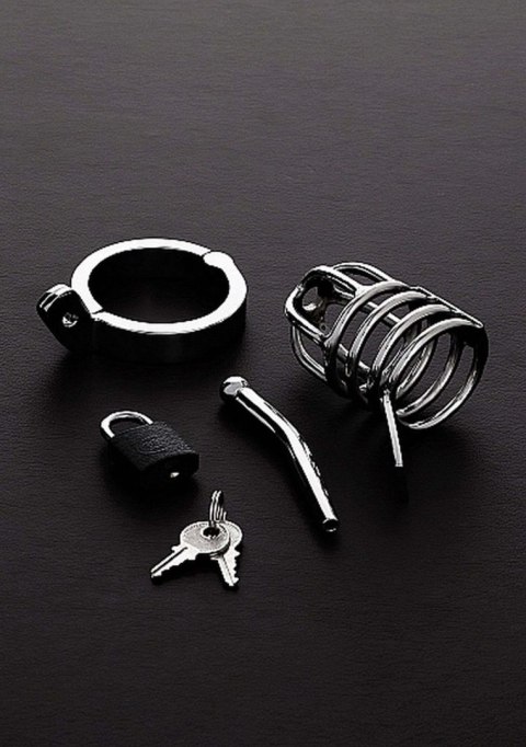 Pas cnoty na penisa z dilatorem Attica Chastity Cage (45mm) - Steel