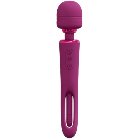 VIVE - Kiku - Rechargeable Double Ended Wand with Innovative G-Spot Flapping Stimulator - Pink Vive