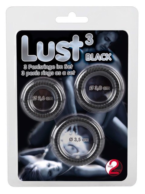 Lust 3 Cock Rings black You2Toys