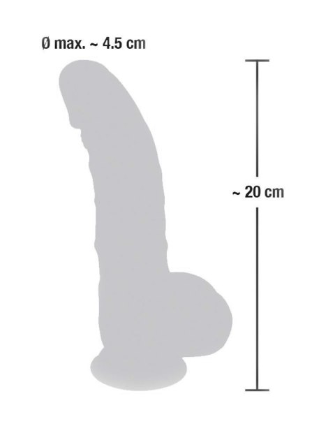 Dildo realistyczne 20 cm z przyssawką – silikon medyczny, elastyczne