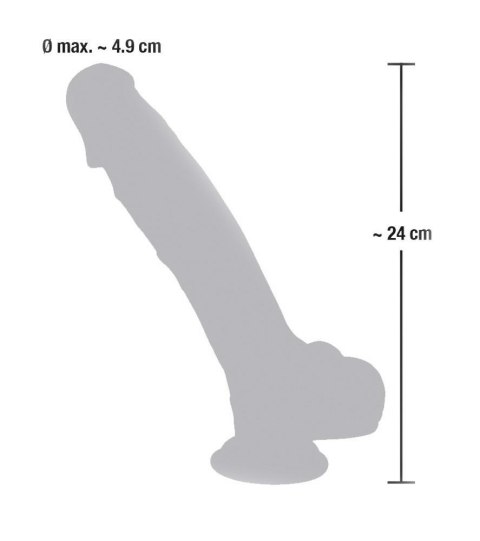 Dildo realistyczne 24 cm z przyssawką – silikon medyczny, elastyczne