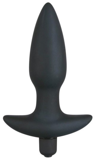 Black Velvets Vibrating Plug M wibrujący korek analny 15 cm czarny