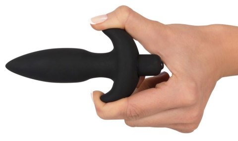 Black Velvets Vibrating Plug S wibrujący korek analny 13 cm czarny