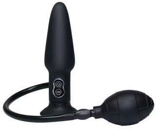 You2Toys True Black Vibrating Plug wibrujący korek analny nadmuchiwany 17 cm czarny