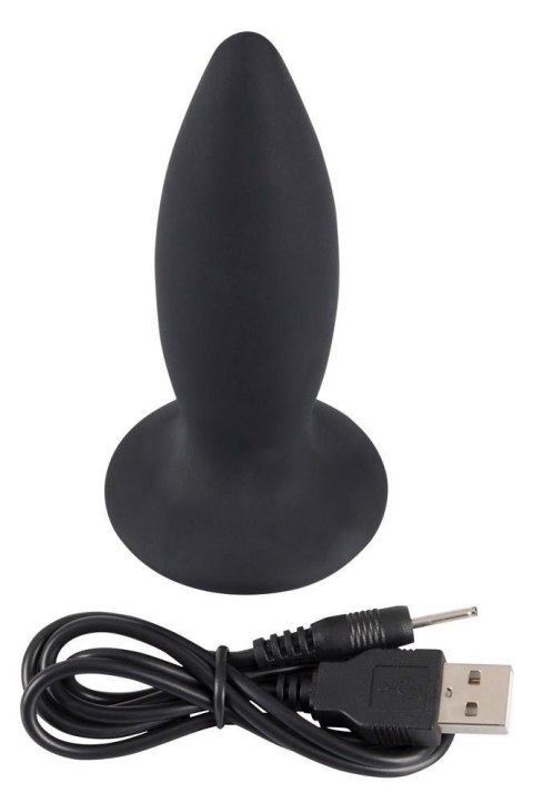 Black Velvets Rechargeable Plug S wibrujący korek analny 11 cm czarny