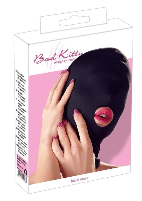 Head mask mouth black BK Bad Kitty