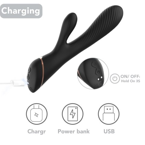 Wibrator króliczek – 9 trybów, wodoodporny, silikon, USB Wibrator króliczek – 9 trybów, wodoodporny, silikon, USB