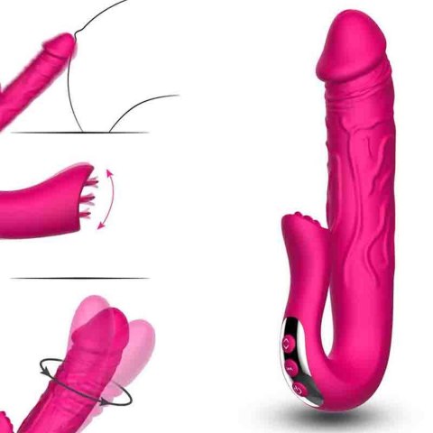 Realistic Tongue Stimulating Dildo Vibrator B - Series Cute