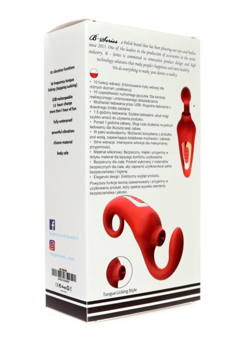 Wibrator-Merfi, 10 vibration functions, 10 frequency tongue licking USB B - Series Power