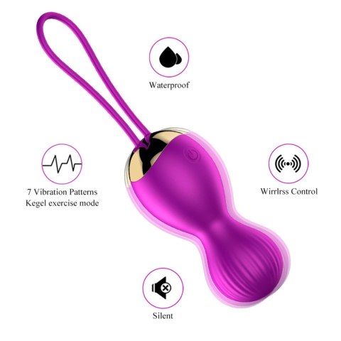 Kulki-Vibrating Silicone Kegel Balls USB 7 Function B - Series Fox