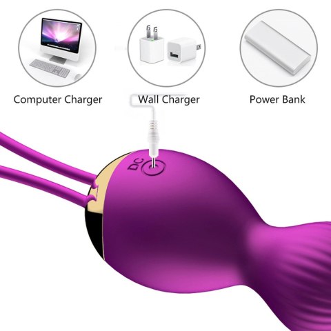 Kulki-Vibrating Silicone Kegel Balls USB 7 Function B - Series Fox